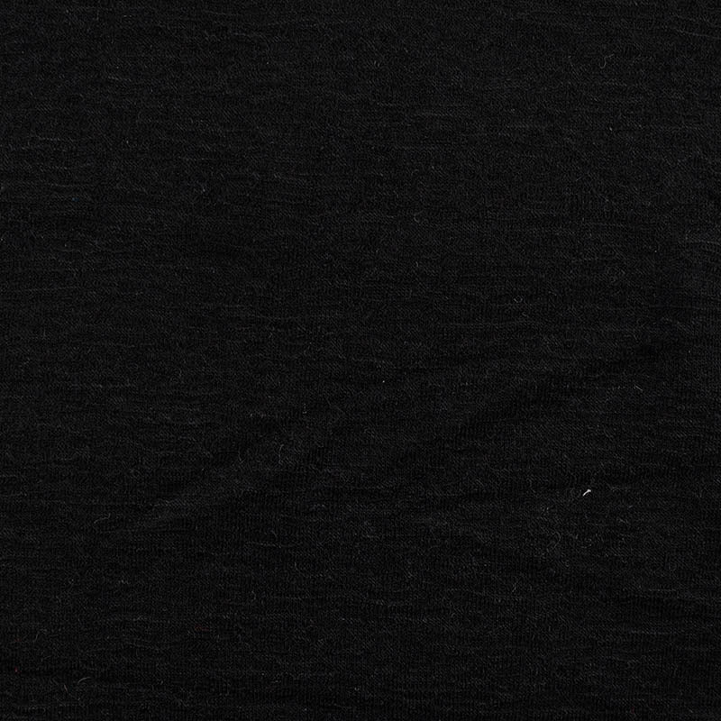 Slub 100% Polyester Interlock Knit Fabric, 290 gsm — Black