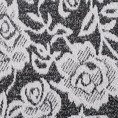 Black Floral Jacquard, Polyester, 277 gsm