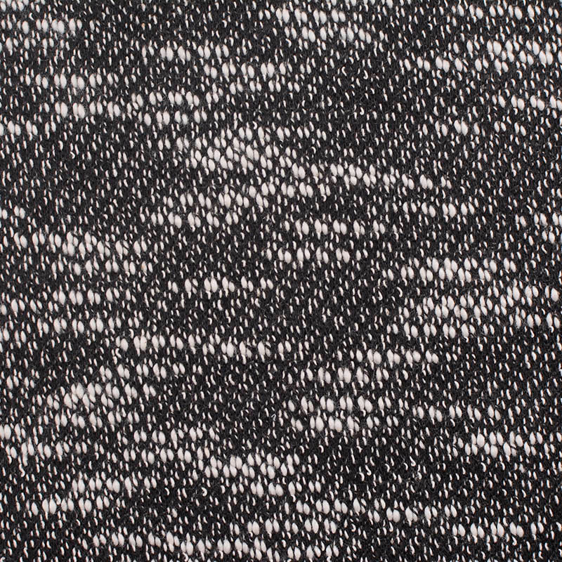 Black Marl Chunky Knit, Poly-Cotton, 250 gsm
