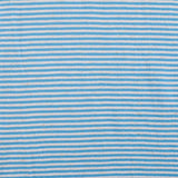 Light Blue Horizontal-Stripe Knit, Cotton-Viscose