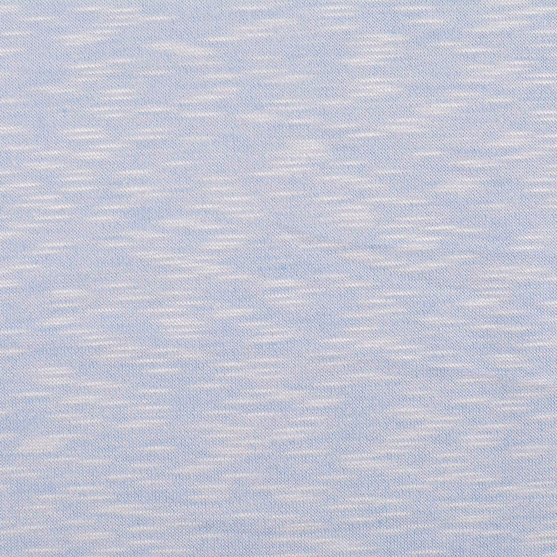 Light Blue Heathered-Marl French Terry, Viscose-Cotton
