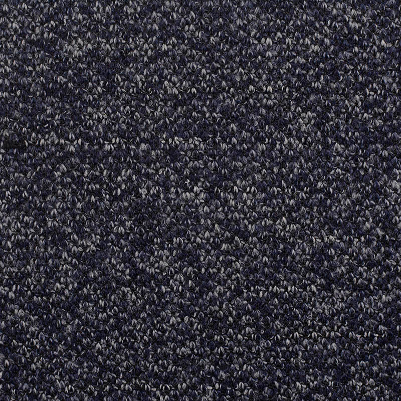 Dark Blue Marl Interlock Knit, Polyester, 395 gsm