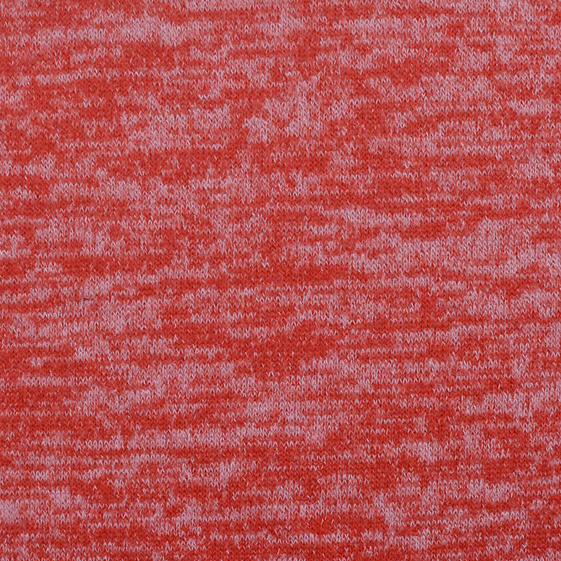 Red Marl Chunky Knit, Poly-Viscose, 185 gsm