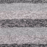 Grey Horizontal-Stripe Chunky Knit, Poly-Viscose