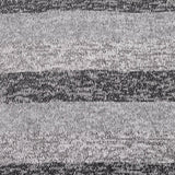 Grey Horizontal-Stripe Chunky Knit, Poly-Viscose — texture