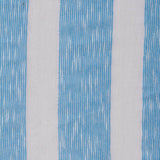 Blue Vertical-Stripe Jacquard, Poly-Viscose