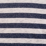 Navy Horizontal-Stripe French Terry, Cotton-Poly