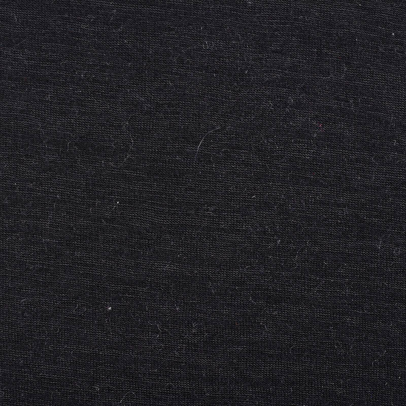 Polyester Viscose Interlock Knit Fabric, 190 gsm — Black