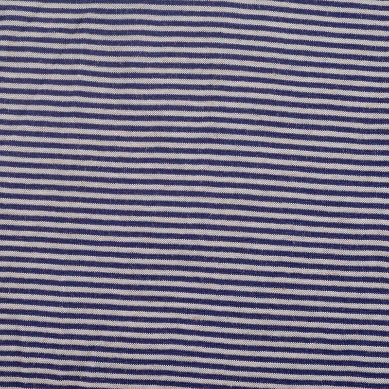 Navy Horizontal-Stripe Knit, Cotton-Viscose