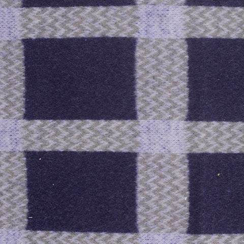 Dark Blue Check Interlock Knit, Polyester