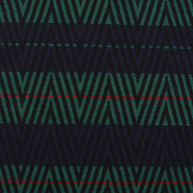Green Chevron Interlock Knit, Polyester