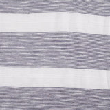 White Horizontal-Stripe Jacquard, Viscose-Poly