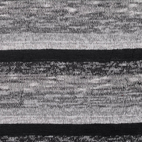 Black Stripes Chunky Knit, Poly-Viscose, 140 gsm