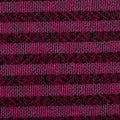 Magenta Horizontal-Stripe Chunky Knit, Polyester, 378 gsm