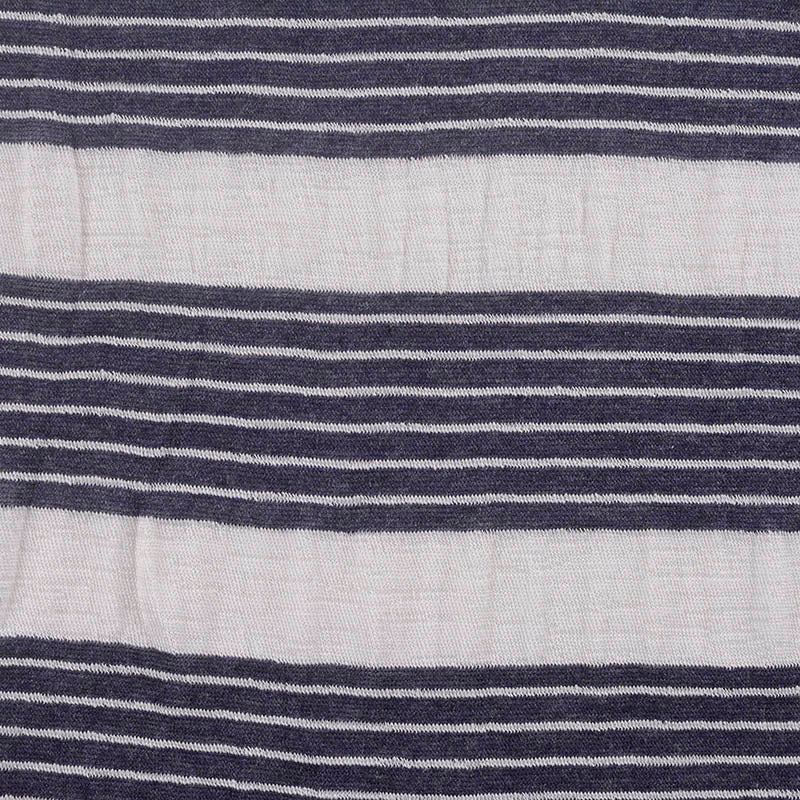Dark Grey Stripes Knit, Poly-Viscose, 172 gsm