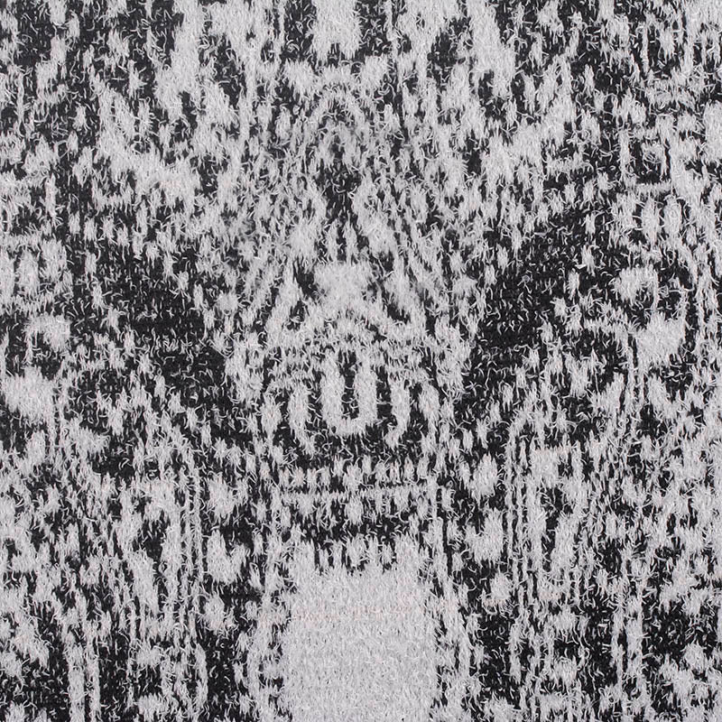 Jacquard Polyester Stretch Knit Fabric, 300 gsm — Grey