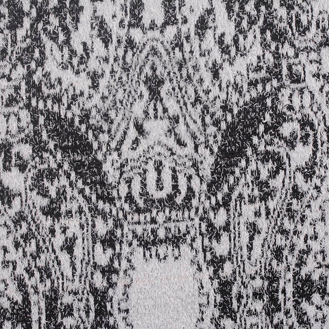 Jacquard Polyester Stretch Knit Fabric, 300 gsm — Grey