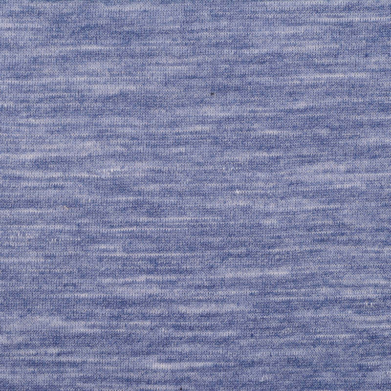 Blue Heathered-Marl French Terry, Polyester