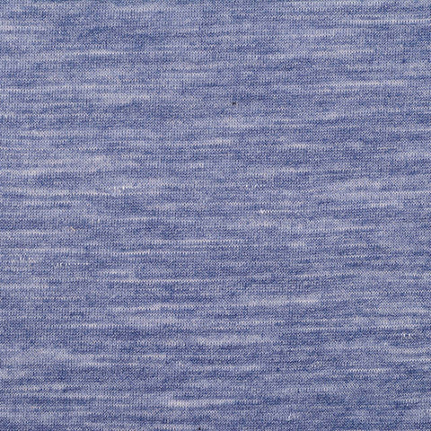 Blue Heathered-Marl French Terry, Polyester
