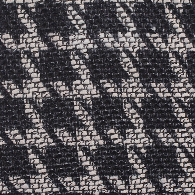 Black Geometric Interlock Knit, Polyester, 344 gsm