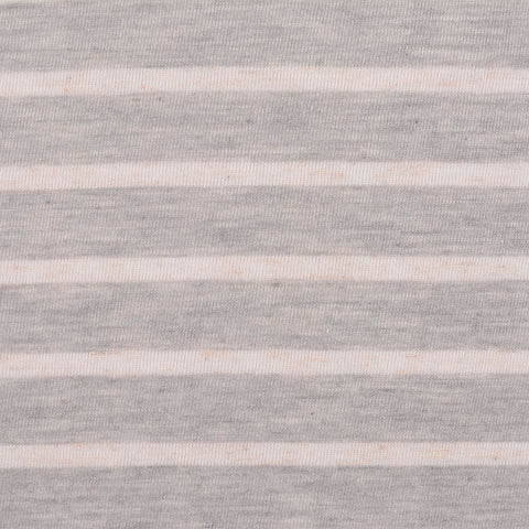 Grey Horizontal-Stripe Knit, Polyester, 120 gsm