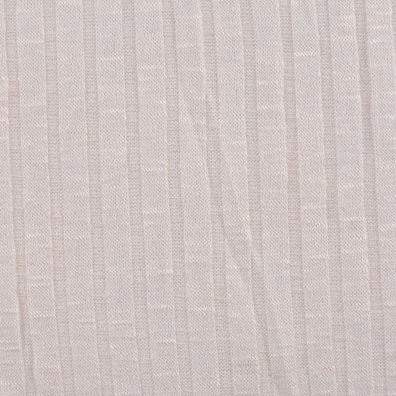 Polyester Viscose Stretch Rib Knit Fabric, 205 gsm — Grey