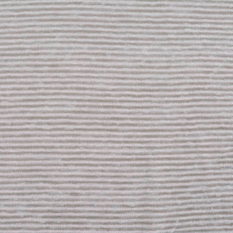 Light Grey Horizontal-Stripe Jersey Knit, Poly-Viscose, 168 gsm