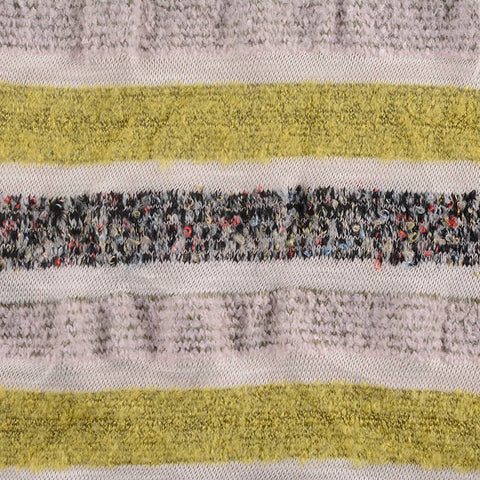 Light Grey Horizontal-Stripe Chunky Knit, Viscose-Acrylic