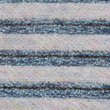 White Horizontal-Stripe Chunky Knit, Poly-Viscose