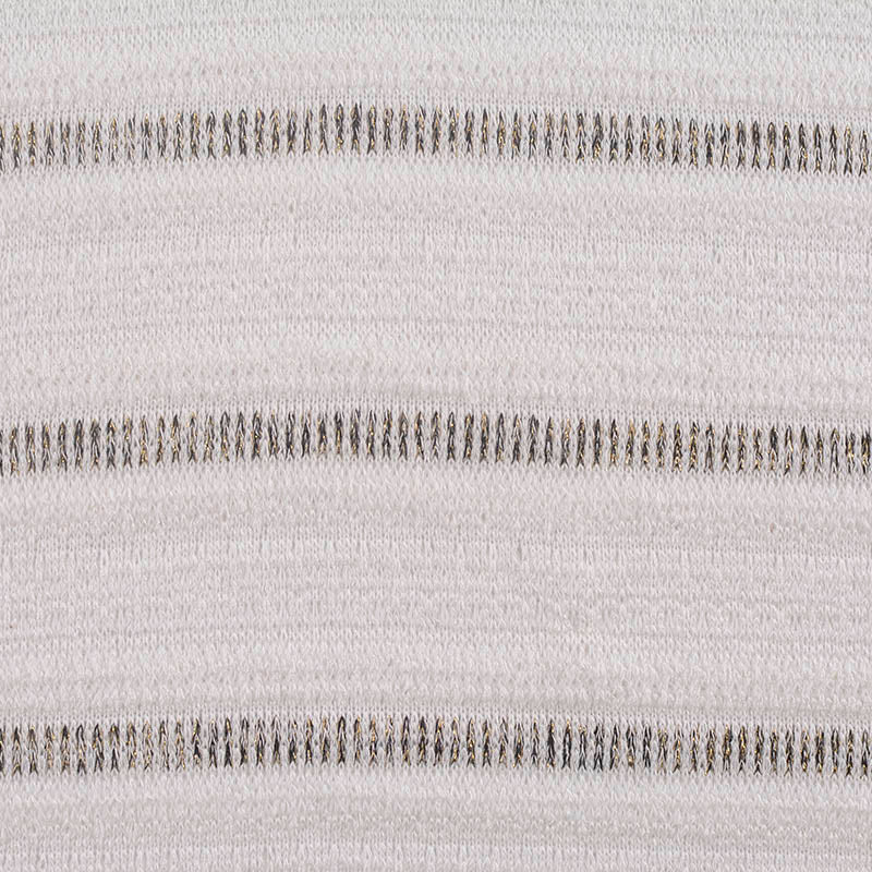 White Stripes Chunky Knit, Poly-Viscose, 268 gsm