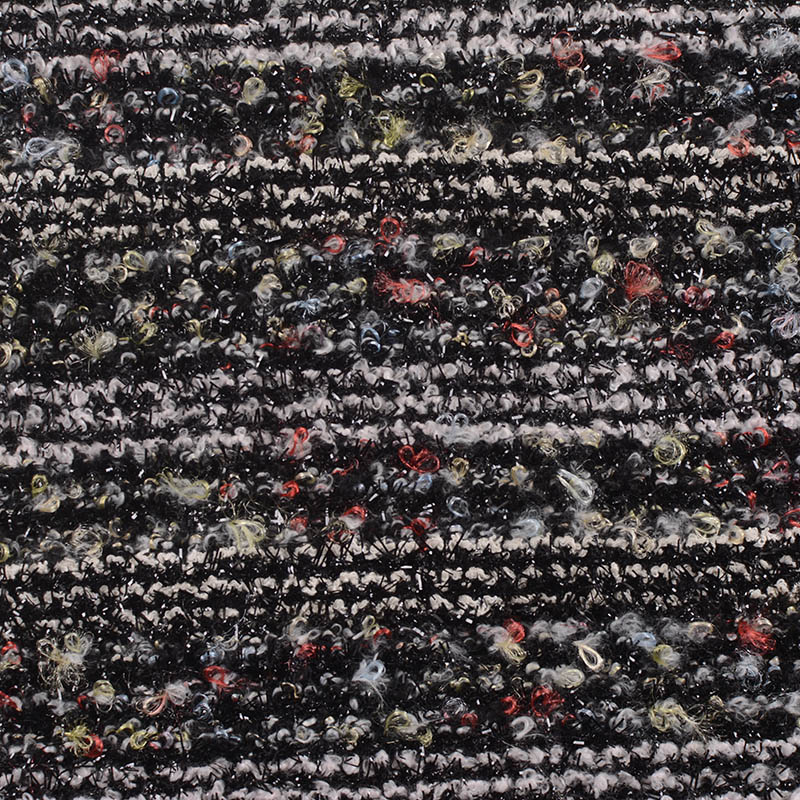 Black Marl Bouclé, Polyester, 280 gsm