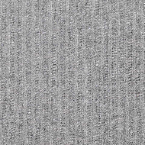 Grey Heather Rib Knit, Poly-Viscose