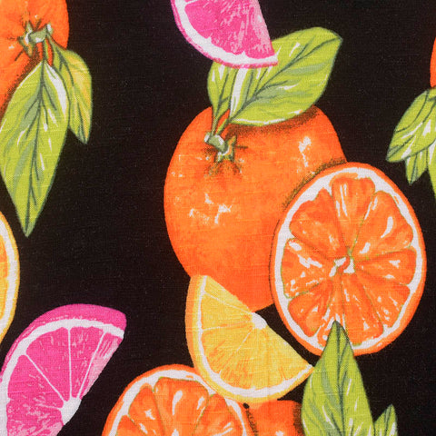 Orange Leaves Knit, Viscose