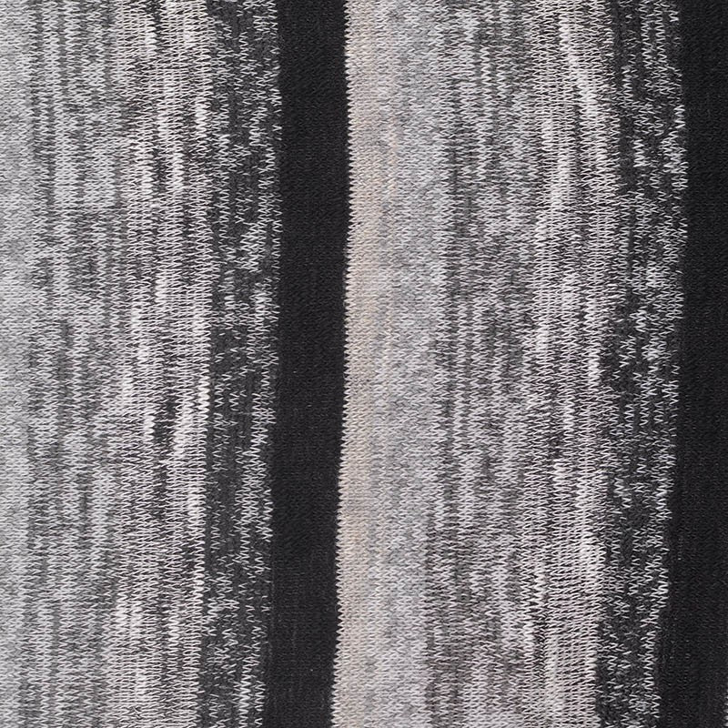 Black Heathered-Stripe Knit, Poly-Viscose