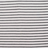 Black Horizontal-Stripe Jersey Knit, Viscose