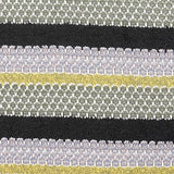 Black Horizontal-Stripe Chunky Knit, Polyester — texture