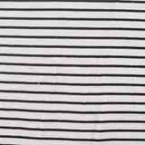 Black Horizontal-Stripe Jersey Knit, Viscose — texture