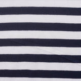 Navy Horizontal-Stripe Jersey Knit, Poly-Viscose