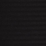 Polyester Viscose Stretch Rib Knit Fabric, 252 gsm — Black