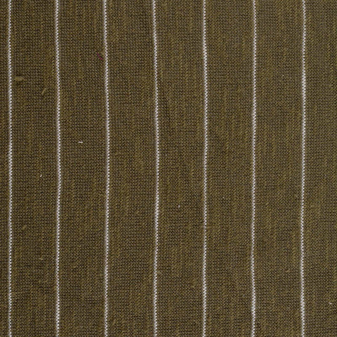 White Vertical-Stripe Jersey Knit, Poly-Cotton, 148 gsm