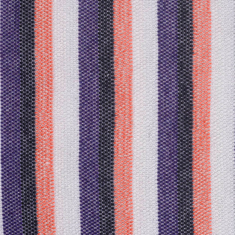 White Vertical-Stripe Chunky Knit, Poly-Acrylic