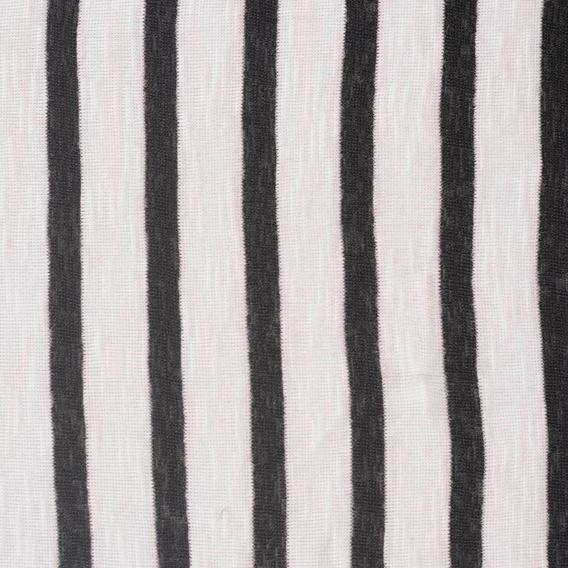 Black Vertical-Stripe Knit, Cotton-Poly, 146 gsm