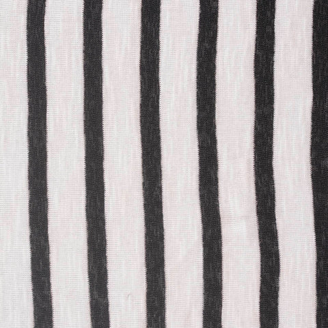 Black Vertical-Stripe Knit, Cotton-Poly, 146 gsm