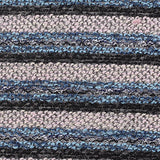 Blue Horizontal-Stripe Chunky Knit, Poly-Viscose — texture