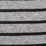 Black Horizontal-Stripe Chunky Knit, Poly-Cotton — texture