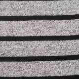 Black Horizontal-Stripe Chunky Knit, Poly-Cotton