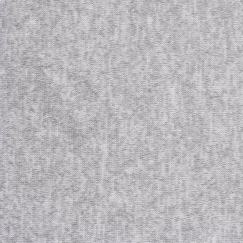 Light Grey Heathered-Marl Jersey Knit, Polyester, 155 gsm