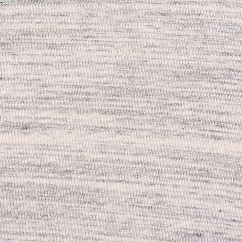 Grey Marl Rib Knit, Cotton, 345 gsm