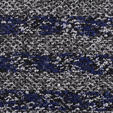 Blue Horizontal-Stripe Chunky Knit, Polyester — texture