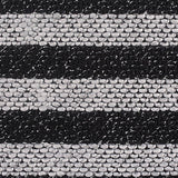 Black Horizontal-Stripe Chunky Knit, Polyester — texture